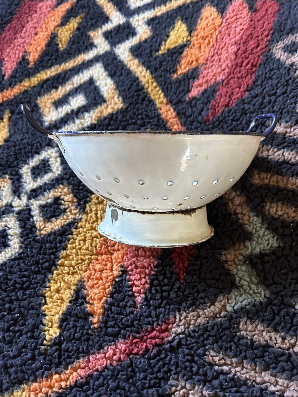 Vintage metal colander